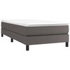vidaXL Boxspring met matras kunstleer grijs 90x190 cm