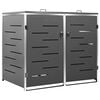 vidaXL Containerberging dubbel 138x77,5x115 cm roestvrij staal