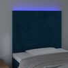 vidaXL Hoofdbord LED 90x5x118/128 cm fluweel donkerblauw