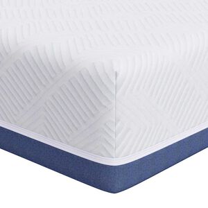 vidaXL Matras Wit en Blauw 100 x 200 cm Jacquard stof