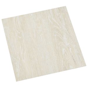 vidaXL Zelfklevende Vloerplanken Cr&egrave;mekleurig 30,5 x 30,5 cm 20 st PVC