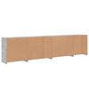 vidaXL Dressoir met LED-verlichting 283x37x67 cm betongrijs