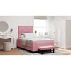 vidaXL Boxspring bed met matras Roze 120 x 190 cm Fluweel