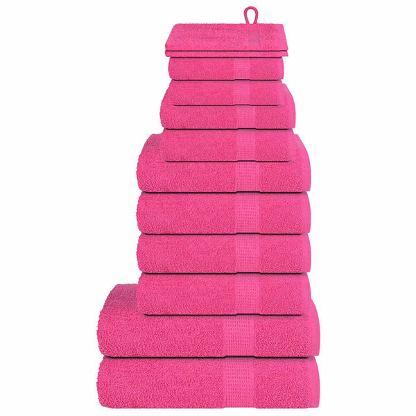 vidaXL 12-delige Handdoekenset FROGN 360 g/m&sup2; roze