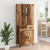 vidaXL Highboard met lade Oud Hout 69,5 x 34 x 180 cm Bewerkt hout