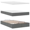 vidaXL Ottoman bed met matras en LED's 120x190 cm stof donkergrijs