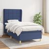 vidaXL Boxspring met matras stof blauw 100x200 cm