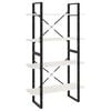 vidaXL Boekenkast met 4 schappen 80x30x140 cm massief grenenhout wit
