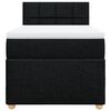 vidaXL Boxspring met matras stof zwart Single (alleen AU)