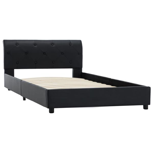 vidaXL Bedframe kunstleer zwart 100x200 cm