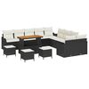 vidaXL Tuin Sofa Set 14 st Zwart poly rattan