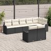 vidaXL Tuin Sofa Set 8 pcs Zwart poly rattan