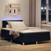 vidaXL LED Box Spring Bed met matras met LED Zwart 120 x 190 cm Stof