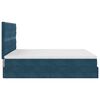 vidaXL Bed poef met matrassen en leds 200x200 cm fluweel donkerblauw