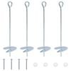 vidaXL Aardeankers 4 st &Oslash;10 x 40 cm Gegalvaniseerd metaal zilver