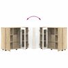 vidaXL Houten Kast Sonoma Eiken 88,5 x 30,5 x 73 cm Bewerkt hout