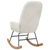 vidaXL Schommelstoel fluweel cr&egrave;mewit