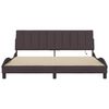 vidaXL Bedframe zonder matras "Hanko" stof donkerbruin 180x200 cm