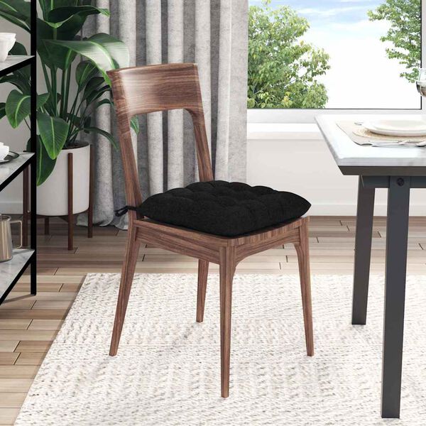 vidaXL Zitkussens 2 pcs Zwart 40 x 40 x 6 cm Stof