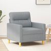 vidaXL Fauteuil 60 cm stof lichtgrijs