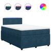 vidaXL Boxspring met matras fluweel blauw 120x200 cm