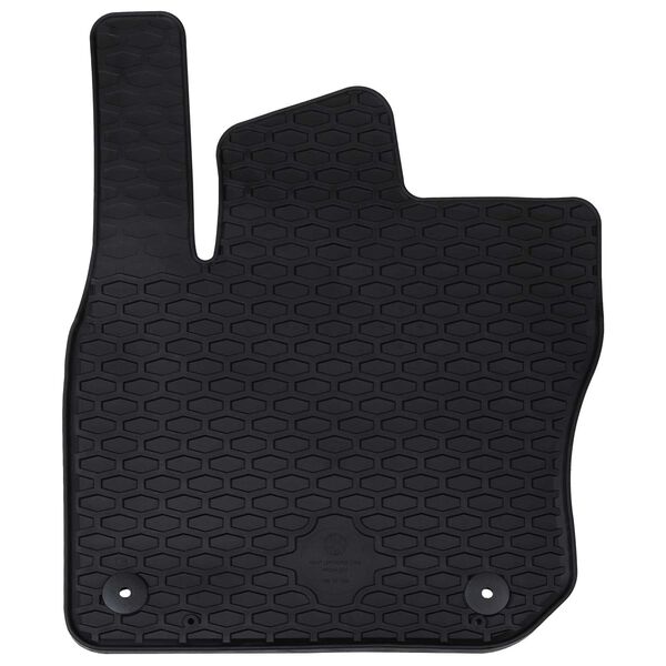 vidaXL Autobodemmat 4 pcs Zwart Rubber