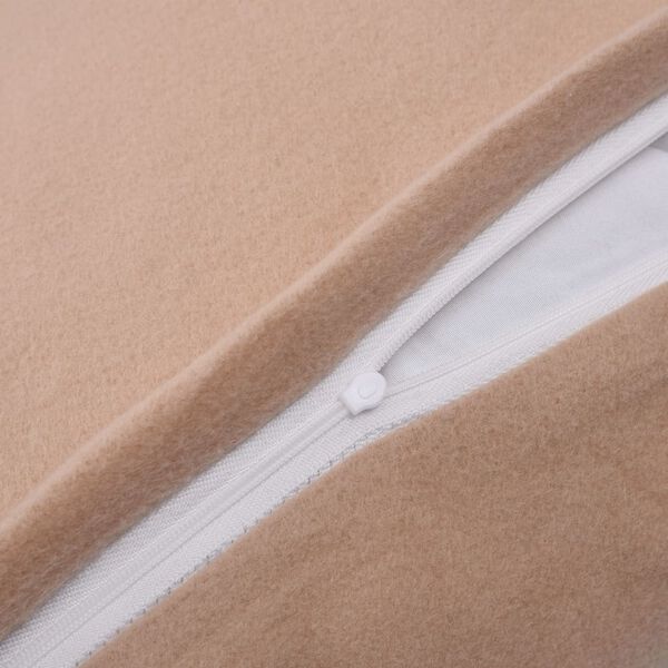 vidaXL 4-delige Beddengoedset 155x200/80x80 cm fleece beige