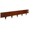 vidaXL Gazonrand 20 st 100 x 20 cm Staal Roestig