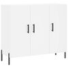 vidaXL Dressoir 90x34x80 cm bewerkt hout wit