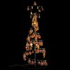vidaXL LED-kerstboom met kerstballen 80 LEDs warm wit 120 cm
