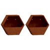vidaXL Plantenbakken wandmontage 2 st 46x10x40 cm cortenstaal roestig