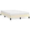 vidaXL Bedframe zonder matras 120x190 cm kunstleer cr&egrave;me