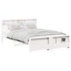 vidaXL Bedframe met plank Wit 150 x 200 cm Massief grenenhout