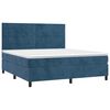 vidaXL Boxspring met matras fluweel donkerblauw 160x200 cm
