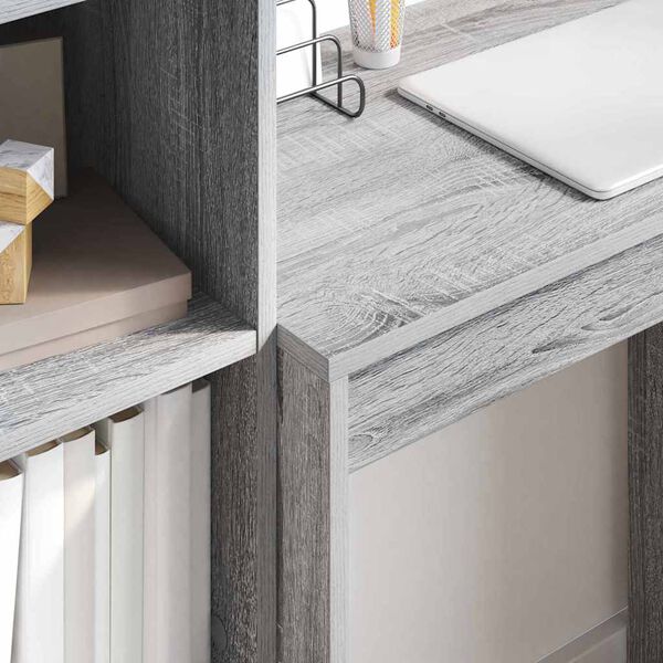 vidaXL Bureau met lade 2 pcs Grijs Sonoma