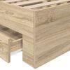 vidaXL Bedframe met lade met opslag Bruin 90 x 190 cm Bewerkt hout