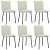 vidaXL Eetkamerstoelen 6 st fluweel cr&egrave;mekleurig