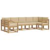 vidaXL Buiten bankenset 7 st Wit en Beige