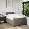 vidaXL Boxspring met matras stof taupe 120x190 cm