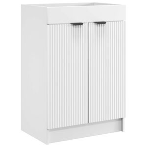 vidaXL Badkamer onder wastafel kast Wit 56 x 37,5 x 81 cm Bewerkt hout