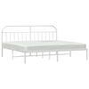 vidaXL Bedframe met hoofdbord metaal wit 200x200 cm