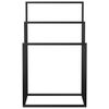 vidaXL Handdoekenrek vrijstaand 48x24x79 cm ijzer zwart