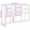 vidaXL LED Sideboard Oudhout 162 x 37 x 100 cm Bewerkt hout