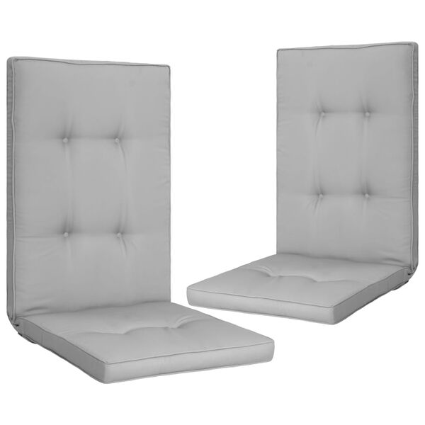 vidaXL Tuinstoelkussens 2 st 120x50x5 cm grijs