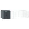 vidaXL Vogelkooi Antraciet 845 x 304 x 247 cm Gegalvaniseerd staal