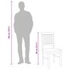 vidaXL Eetkamerstoelen met kussens 2 st massief hout rubber wit