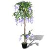 vidaXL Kunstplant blauwe regen met pot 120 cm