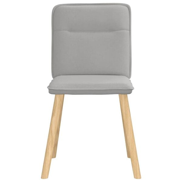 vidaXL Eetkamerstoelen 4 st stof wolk grijs