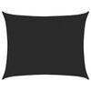 vidaXL Zonnezeil 160 g/m&sup2; rechthoekig 6x8 m HDPE zwart