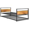 vidaXL Bedframe uitschuifbaar metaal zwart 90x200 cm